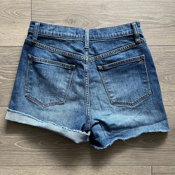 Madewell High Rise Cuffed Denim Jean Shorts Glen Oaks Blue 26 - Picture 4 of 7